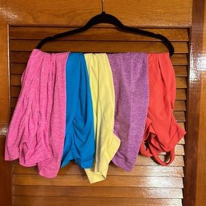 5 Athleta bright colored, ruched tanks, originally $44 each. Selling bundle!